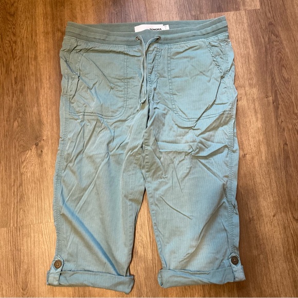 Sonoma Pants - Sonoma Stone Green Capris 8